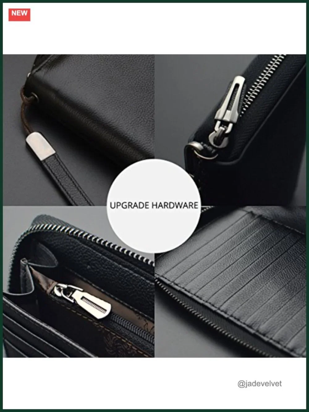 Women's Genuine Leather RFID Blocking Travel Wallet Wristlet Zip Around Large